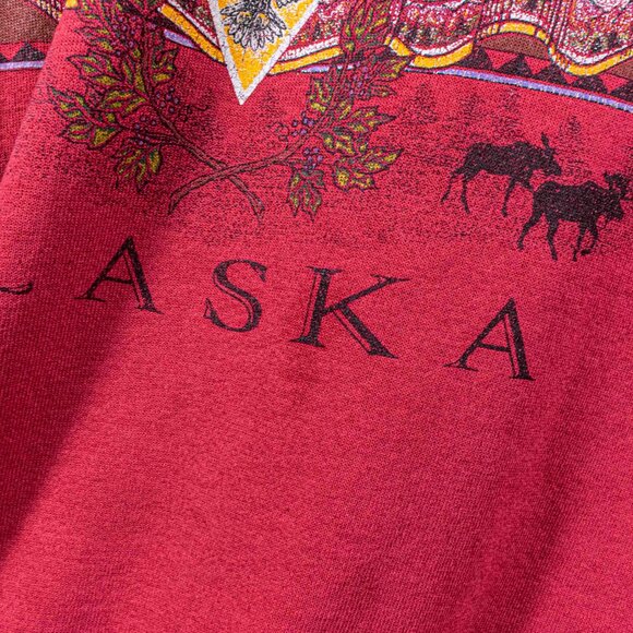 Alaska Wilderness Nature Sun Faded Sweatshirt XXL VTG 90s Art Grunge - Picture 7 of 12